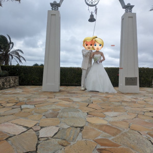 チャペルの外の隣接するガーデンの一部にて撮影|687801さんのモントレ・ルメール教会（ホテルモントレ沖縄スパ＆リゾート）チュチュリゾートウエディングの写真(2005730)