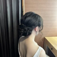 控え室、ヘアセット