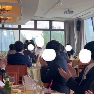 披露宴会場の入り口側です。