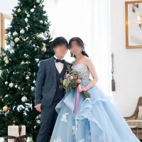 クリスマスツリー前にて