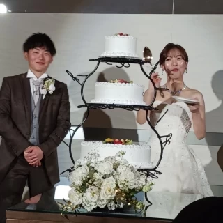 ケーキ入刀、美味しかったです。