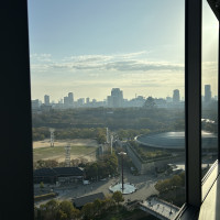 チャペルから大阪城が見えます