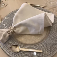 ナプキンの在り方がおしゃれでした。