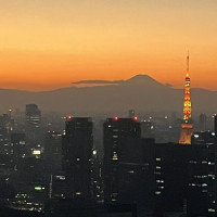 富士山と東京タワーも見えます