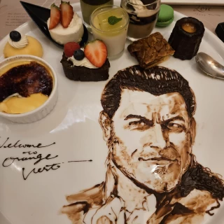 デザートビュッフェです。見学時イラストを書いてくれました。