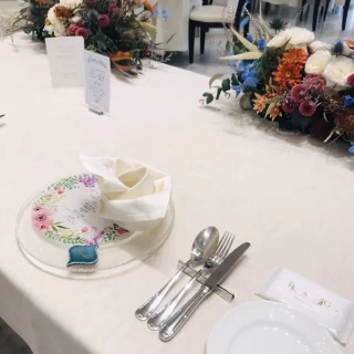 新郎新婦のテーブルです。