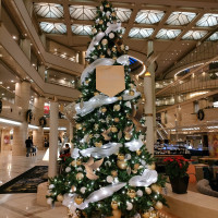 クリスマスの時期には大きなクリスマスツリーが飾られています