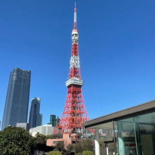 チャペルへ向かう際に見える東京タワー