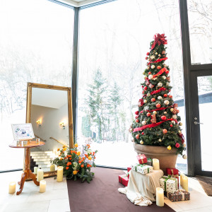 クリスマスツリーとミラーをメインとしたコーディネート。|689309さんのジャルダン・ドゥ・ボヌールの写真(2021819)