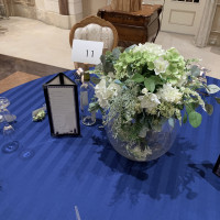 ゲストテーブルの装花は、ボウル型にもできます
