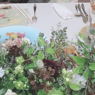 花嫁着席部分のお花