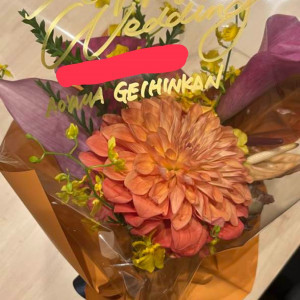 会場からのお花のプレゼント|689973さんの青山迎賓館の写真(2026927)