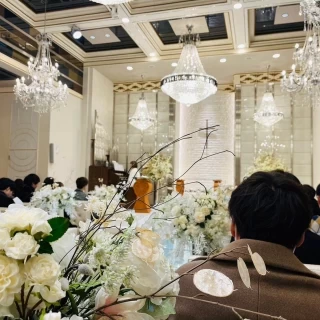 模擬挙式　後ろから3番目程から撮影