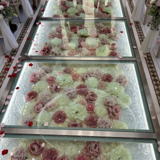 バージンロードのお花