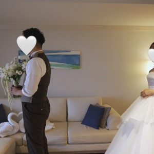 支度が部屋なので、ファーストミートも部屋で行いました。|690522さんの奏の教会の写真(2572650)