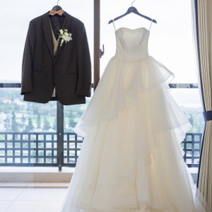 挙式での衣装。|690522さんの奏の教会の写真(2582469)