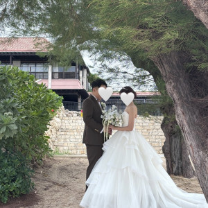 式場目の前の階段では素敵な写真を撮って頂けます。|690522さんの奏の教会の写真(2572385)