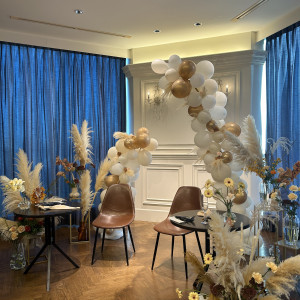 バルーンを持ち込みしそれに合わせてお花を飾っていただいた|690564さんのOCEAN PLACE（オーシャンプレイス）の写真(2307339)