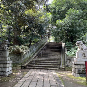 鳥居の目の前の階段|690594さんの赤坂 氷川神社の写真(2032598)