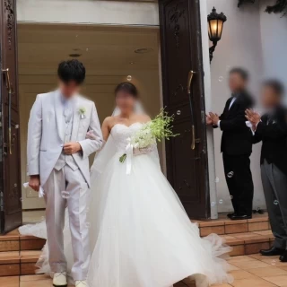 アフターセレモニー
特典でシャボン玉シャワーがありました。
