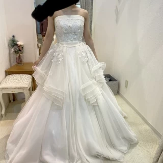 ドレスの試着をさせてもらいました。