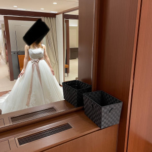 ドレスを試着した際の写真です。|691187さんのホテルモントレ大阪の写真(2037721)