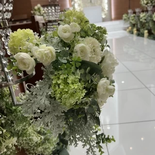 バージンロードの装花