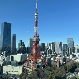 披露宴会場から見える東京タワー|691307さんのザ・プリンス パークタワー東京の写真(2078554)