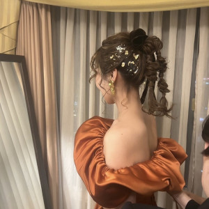 カラードレスのヘアセット|691385さんのホテル ザ・マンハッタンの写真(2460505)