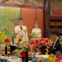 披露宴会場は和風な雰囲気でした