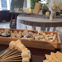 デザートビュッフェではマシュマロを炙ることができます！