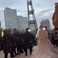 フラワーシャワーとバブルシャワーをしました