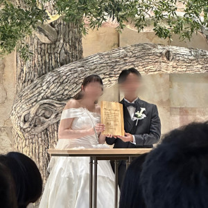 結婚証明書は木のものを持ち込みました|691553さんのザ コンチネンタル横浜の写真(2572502)