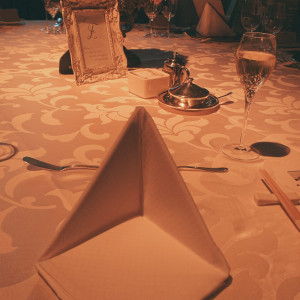 テーブルセッティングが綺麗にナフキンが折られて気持ち良い|691625さんのホテル日航福岡の写真(2041788)