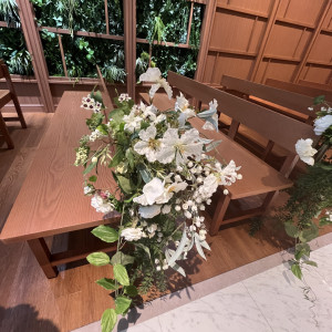チャペルのバージンがロード装花|691749さんのアクアガーデン迎賓館(岡崎)の写真(2043282)