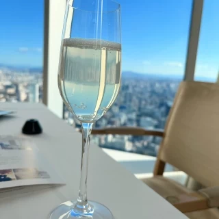 レストランから見える景色の一部です。