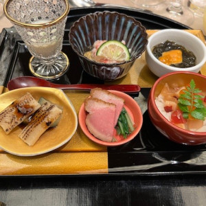 披露宴前にいただいた前菜|692610さんの名古屋 河文の写真(2442046)