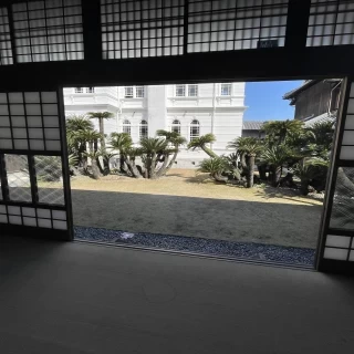 披露宴会場からみえるチャペルです