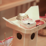 神前式で使用した杯とリングピローです。