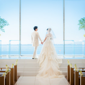 指輪を乗せる台も透明ガラスで素敵でした。|692981さんのTHE SURF OCEAN TERRACE（ザ・サーフ オーシャンテラス）の写真(2334044)