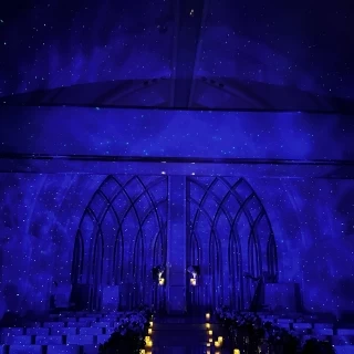 見学時の写真。星空演出
