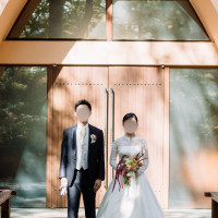 チャペル前にて。