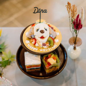 愛犬のケーキは知り合いのケーキ屋さんにオーダーして持ち込み。|693498さんの軽井沢倶楽部 有明邸の写真(2404126)