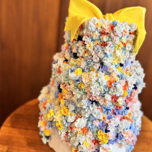 自作した樹脂ケーキ。一部本当のケーキを乗せてファーストバイト|693498さんの軽井沢倶楽部 有明邸の写真(2404672)