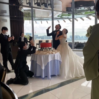 天井が鏡になっているからこそのショットが撮れます