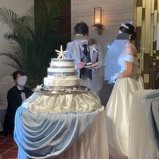 海がモチーフでしたので、花がなくても十分でした