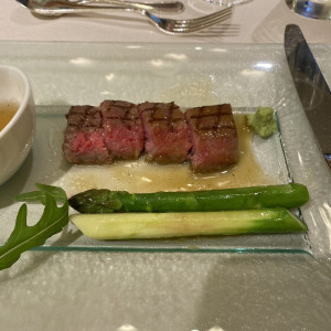 九州産黒毛和牛ロース肉の網焼き|693811さんのフランス料理店 ラ・ロシェル福岡の写真(2072061)