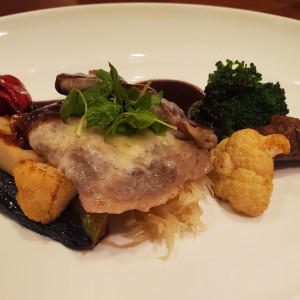 お肉はやわらかく、付け合わせの野菜もジューシーでした|693816さんの京都ブライトンホテルの写真(2096202)