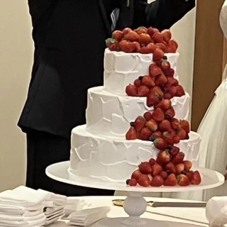 いちごが山盛りの可愛らしいケーキです。
