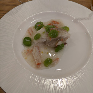 真鯛と蓮根のガレット。白ワインヴァブール。蟹と柚子の葛餡仕立|694266さんのGRAND-CIEL OKAZAKI（グランシェル岡崎）の写真(2558094)